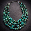 Triple-Strand Turquoise Statement Necklace