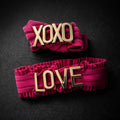 Stretchy Adorable Bracelets with XOXO or Love in Hot Pink