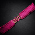 Scalloped Edges in Stretchy Fabric in Hot Pink Love