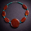 16" Carnelian with Small Turquoise Accents