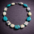 16" Yellow Turquoise with Blue Turquoise