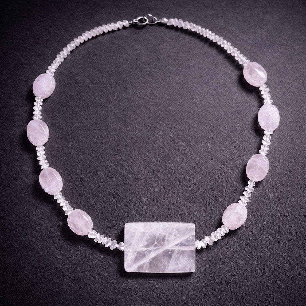 17" Pale Pink Rose Quartz