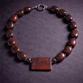 16" Carnelian with Small Silver Beads