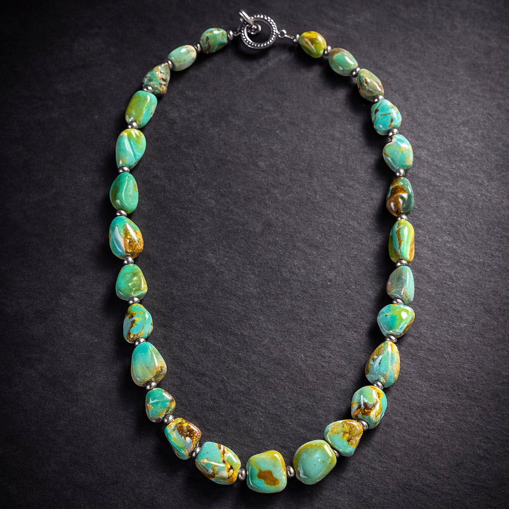 23" Gorgeous Turquoise with Sterling Silver Accents