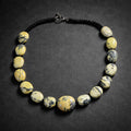 18" Yellow Turquoise with Black Onyx Accents