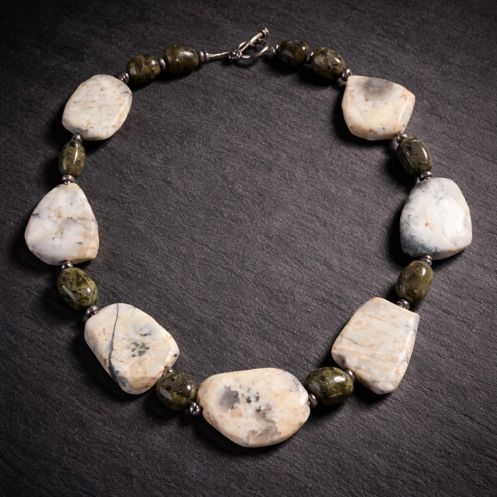 23" Howlite with Serpentine