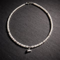 14" Rice Pearls with a Sterling Silver Megaphone