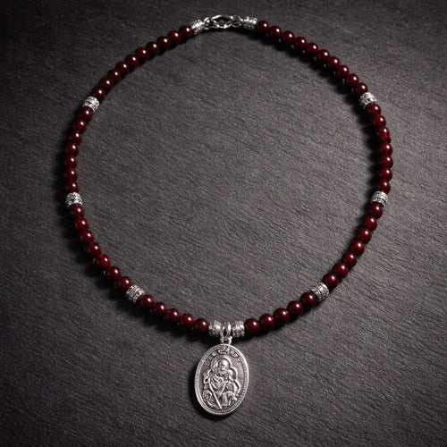 15" Carnelian with Silver Bali Beads and a Pendant from San Miguel Mexico