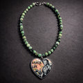 16" Chrysoprase with a Ranch Life Pendant