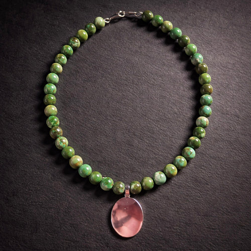 16" Howlite with a Sterling Silver Pendant That is Perfect for Your Initials