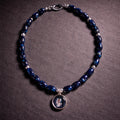 17" Lapis with Sterling Silver Beads and a Charm from San Miguel