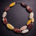 31" Mookaite Jasper with Sterling Silver Beads