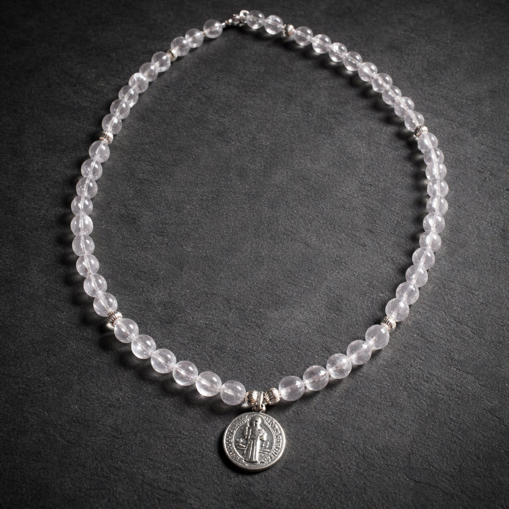 16" Pale to Almost Clear Quartz with a Pendant from San Miguel