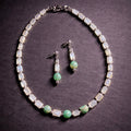 17" of Quartz with Assorted Beads and Matching Earrings