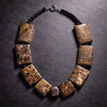 18" Bronzite Beads with Black Onyx