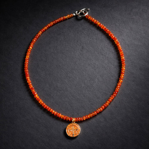 16" Carnelian with a Pendant from San Miguel