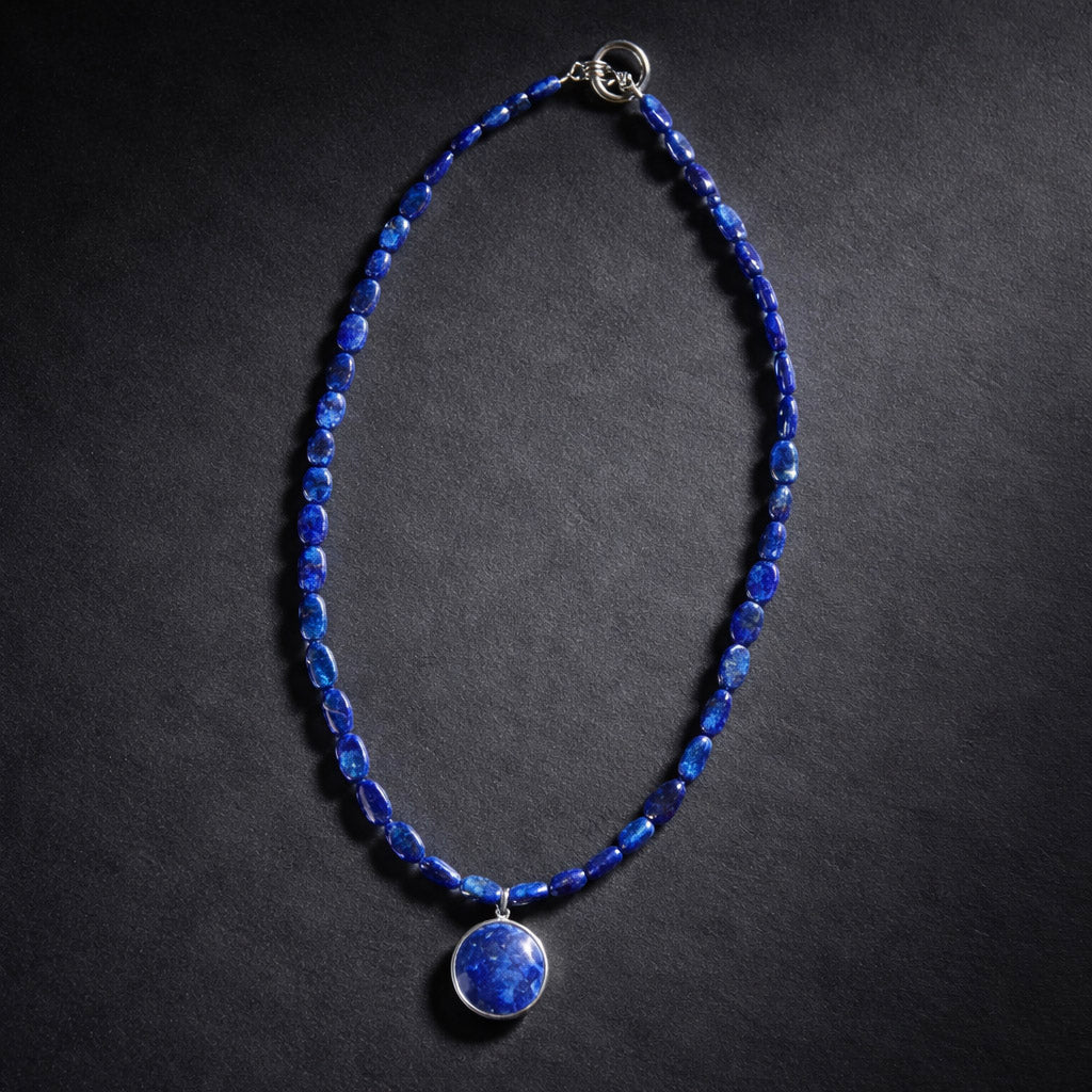 17" Lapis Necklace with a Lapis Pendant